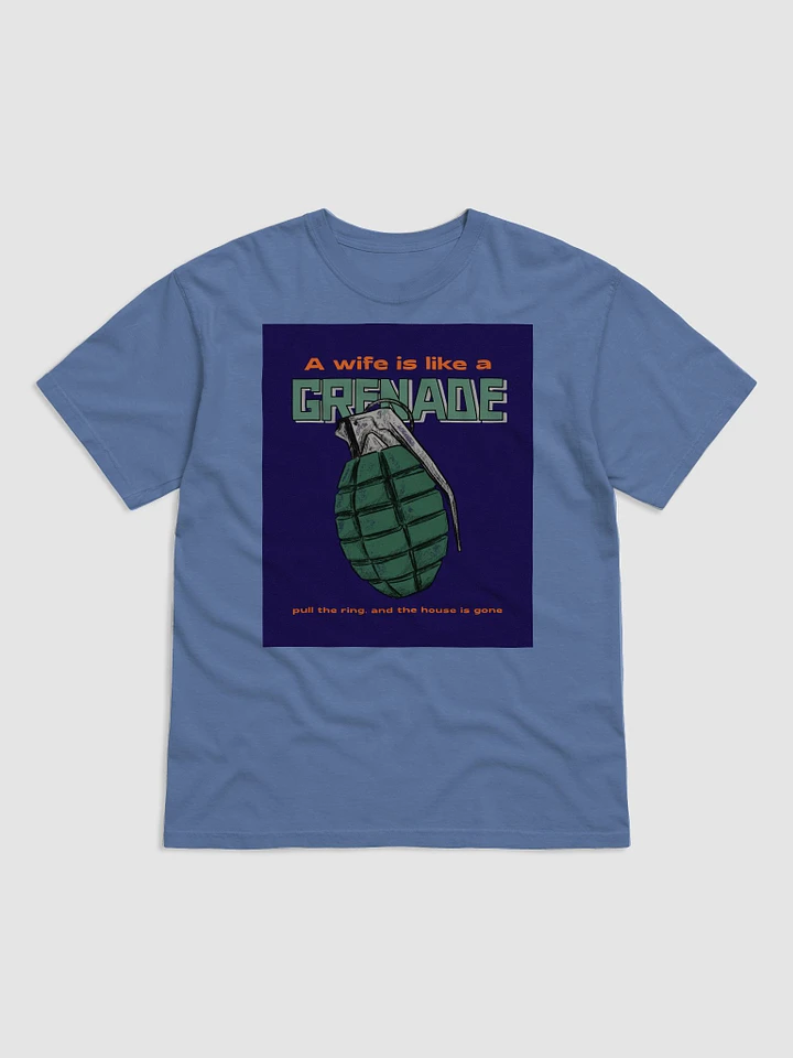 A Wife is like a Grenade T-Shirt: Unleash Explosive Humor! product image (1)