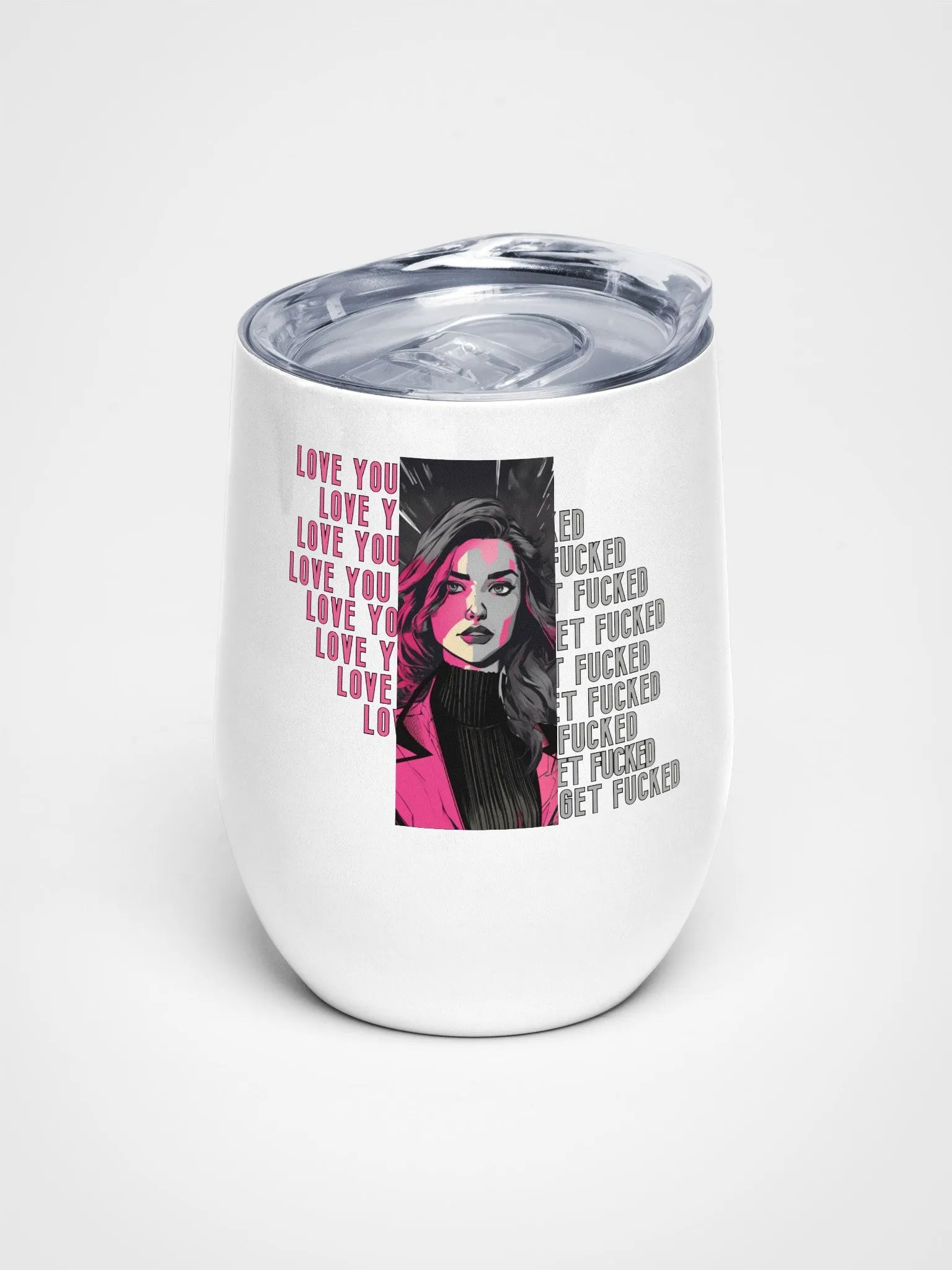 Pris- Love You, Get Fucked Wine Tumbler product image (1)