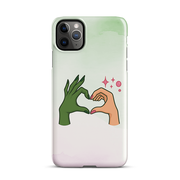 Wicked iPhone Case – Elphaba & Glinda Heart Hands – Theatre Gift for Broadway Fans product image (2)