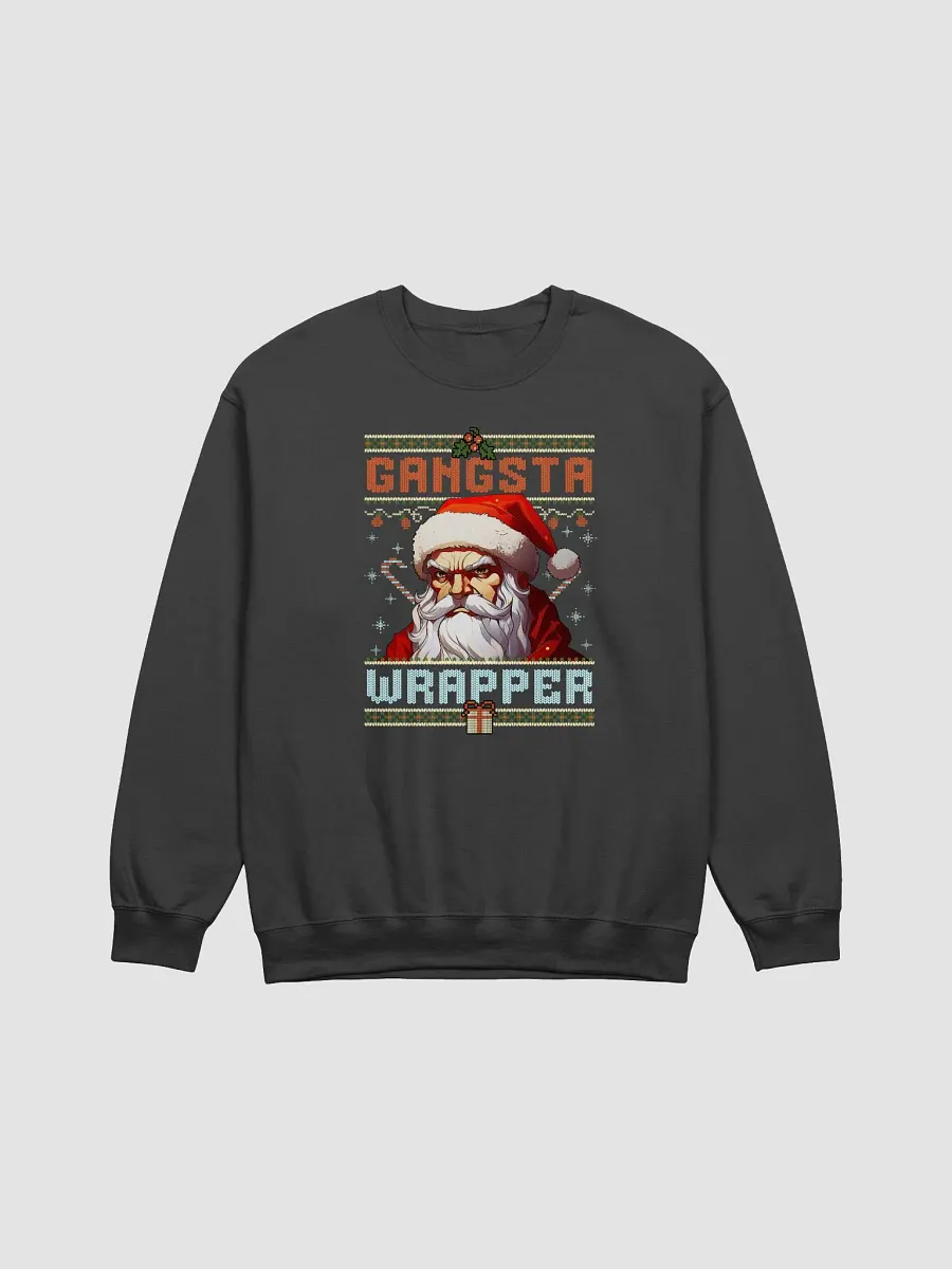 Gangsta Wrapper Santa Crewneck Sweatshirt product image (1)