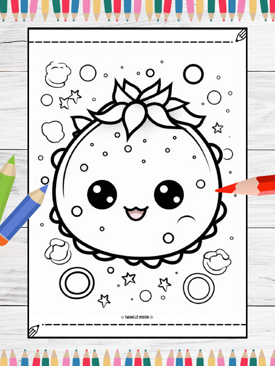 25 Cute Kawaii Space Coloring Pages#7 (PDF Coloring Pages) product image (5)