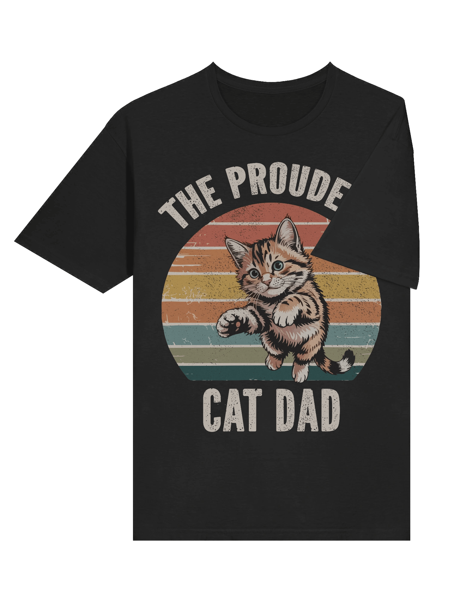 Proud Cat Dad Retro T-Shirt product image (31)