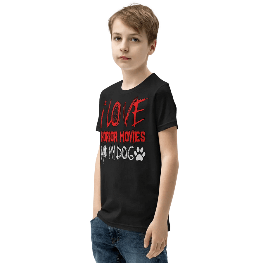 I Love Horror Movies And My Dog T-Shirt For Kids product image (7)