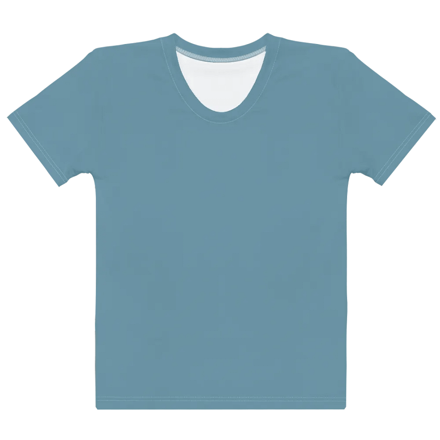 Plain Medium Light Blue Soft Summer Women's Crewneck Polyester Heavyweight Premium T-Shirt by Treasure Pie product image (10)
