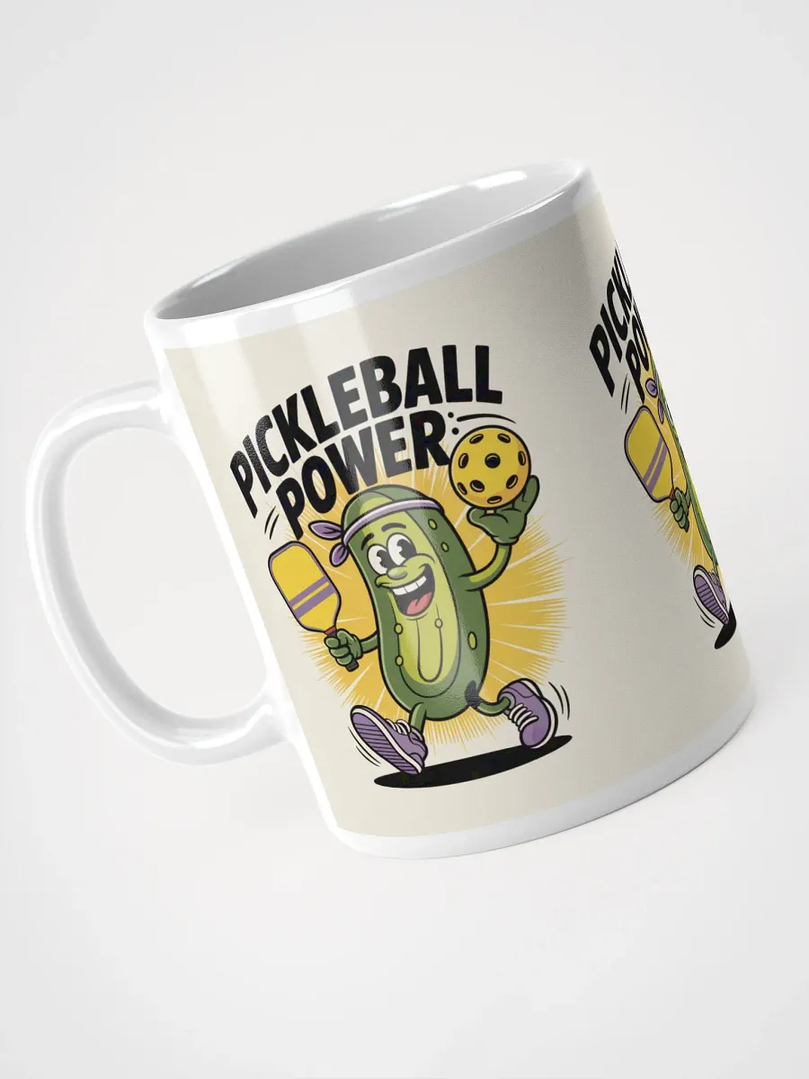 Pickleball Power Mug – Fun Pickle Character Design 11oz, 15oz, 20oz product image (7)