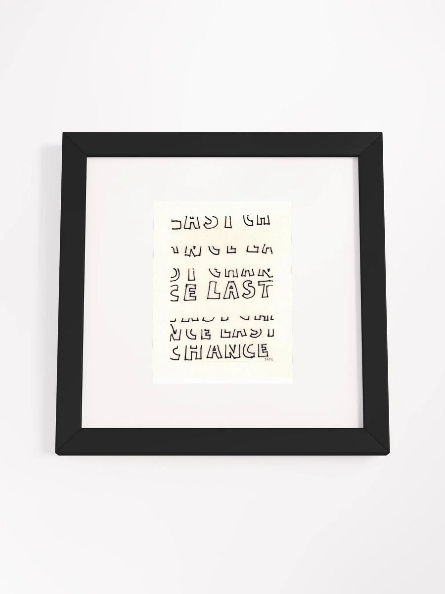 last chance Panel Card Print Framed product image (1)