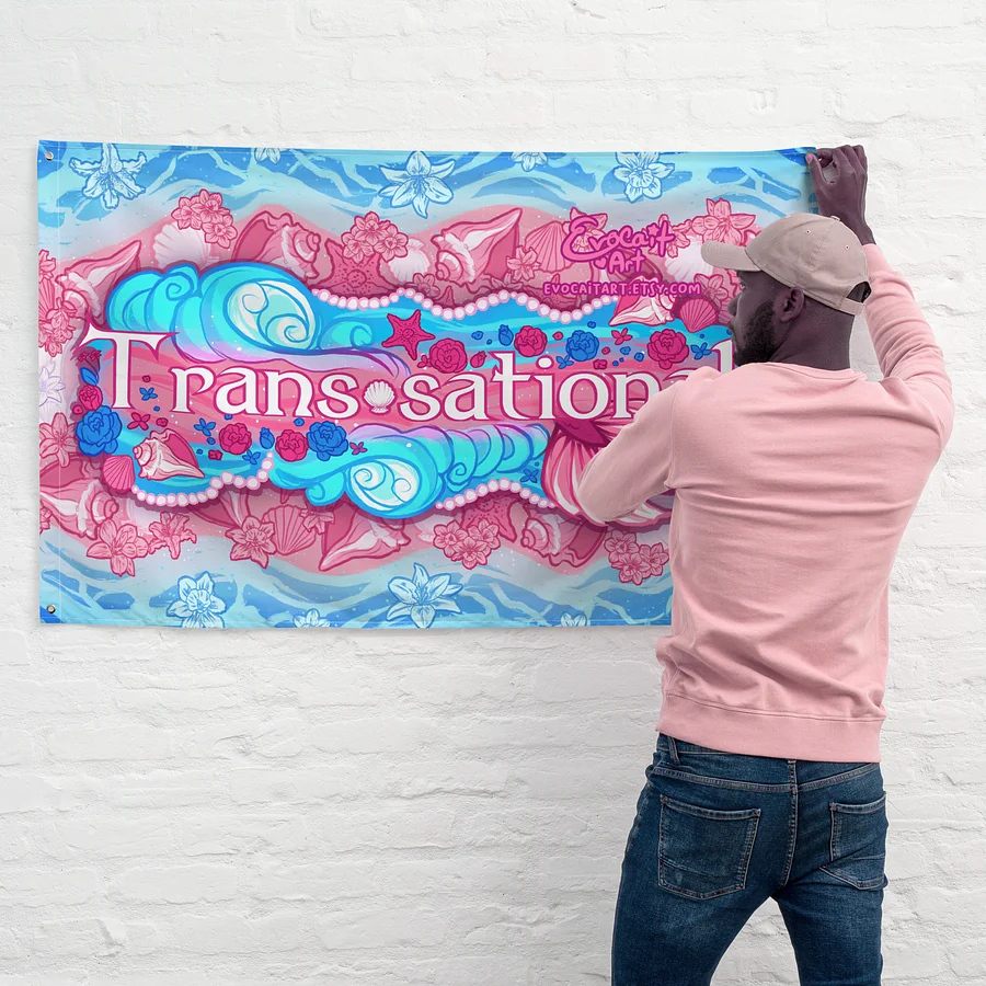 Fantasy Mermaidcore Transgender Pride Flag - "Trans-sational" product image (4)