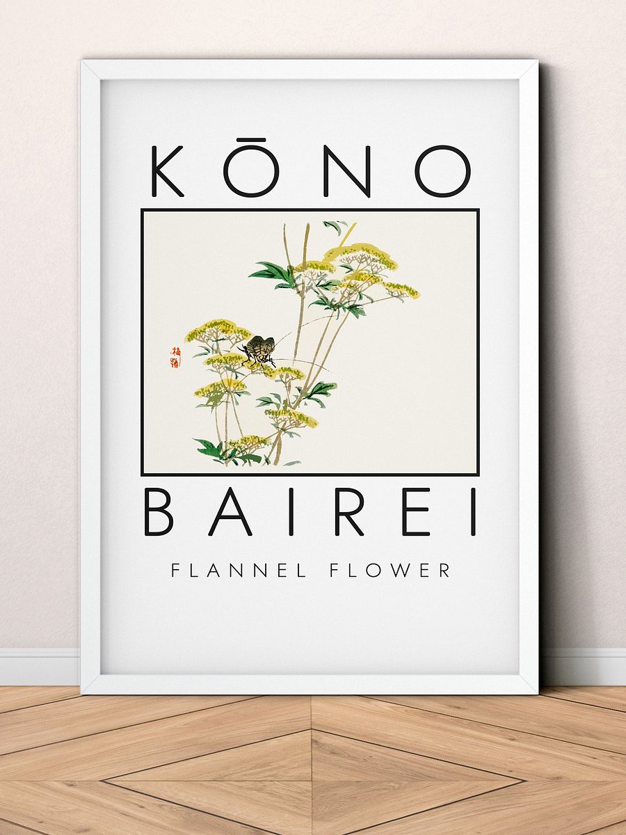 Kono Bairei Flannel Flower Poster product image (1)