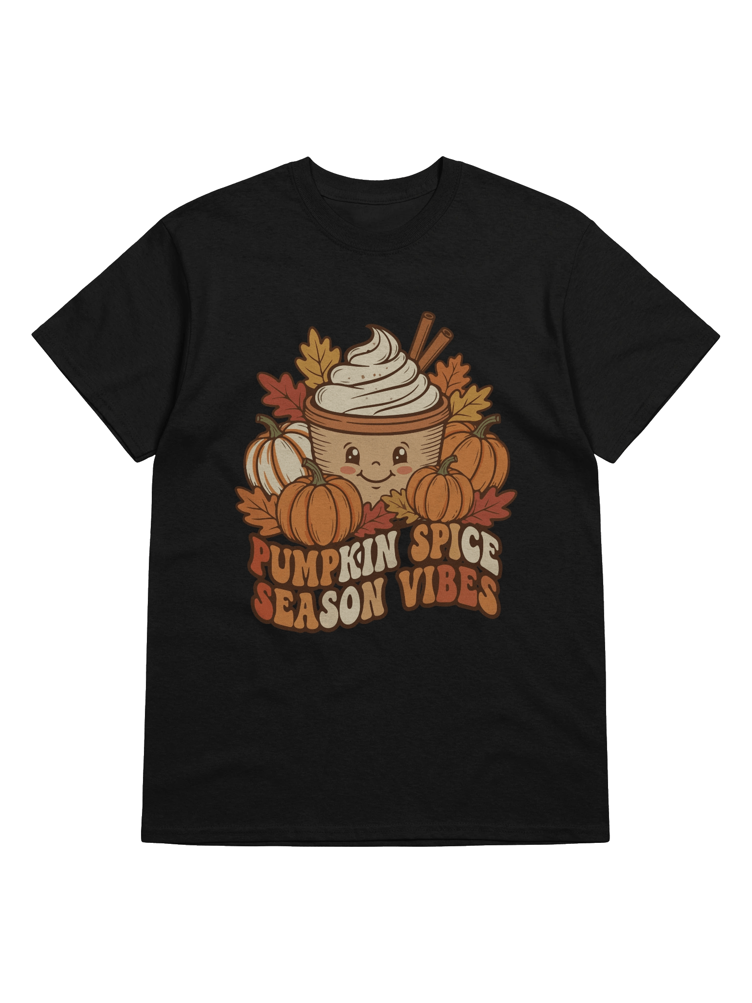 Pumpkin Spice Season Vibes Shirt | Cute Fall Coffee Lover Tee product image (5)