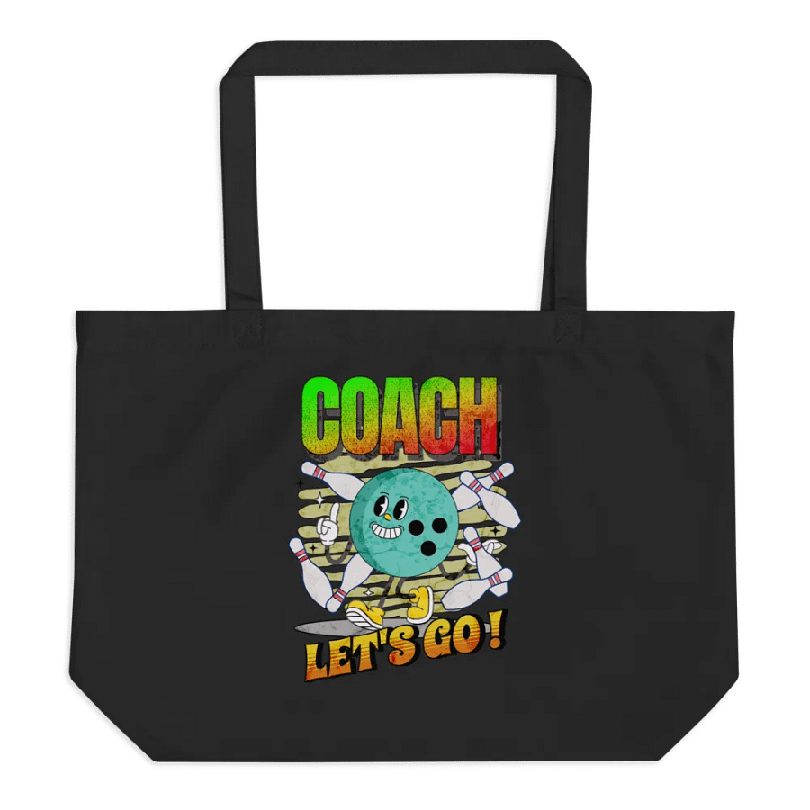 Retro Mascot Coach Bowling Let's Go Eco Tote product image (1)