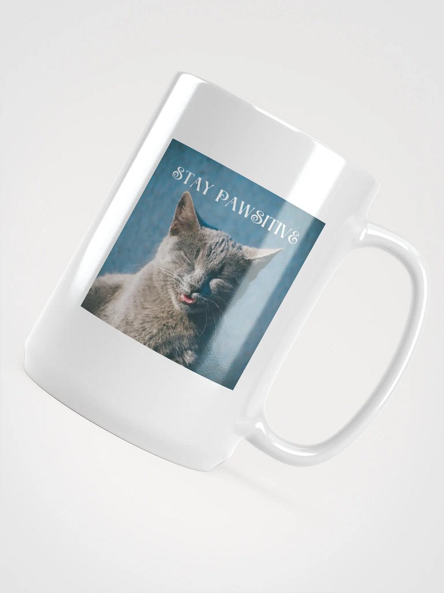 Stay Pawsitive White Glossy Mug product image (4)