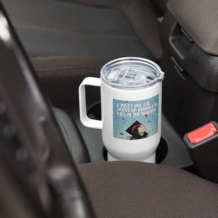 Diabolical Lies Grad 3 Travel Mug With Travel Handle product image (3)