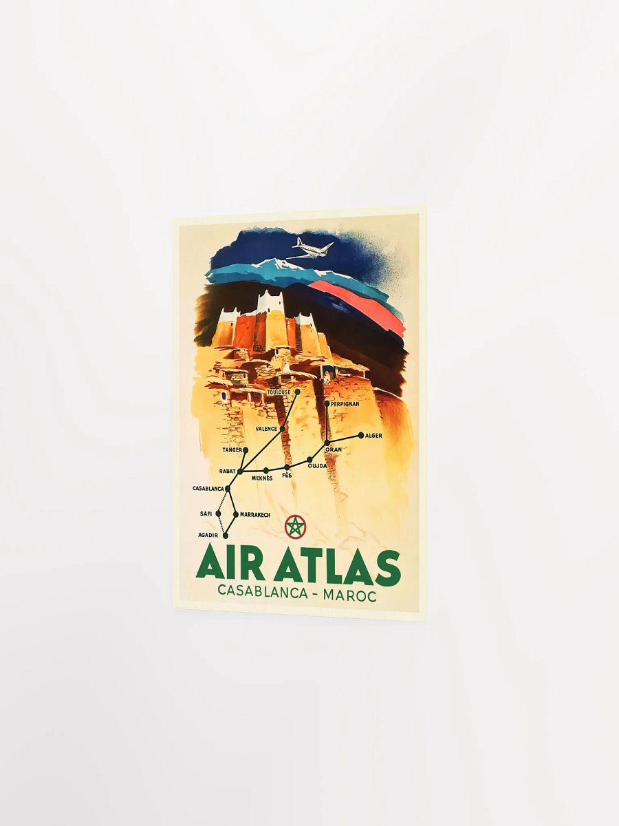 Morocco, Air Atlas, 1950s — retro travel poster, vintage travel print product image (8)
