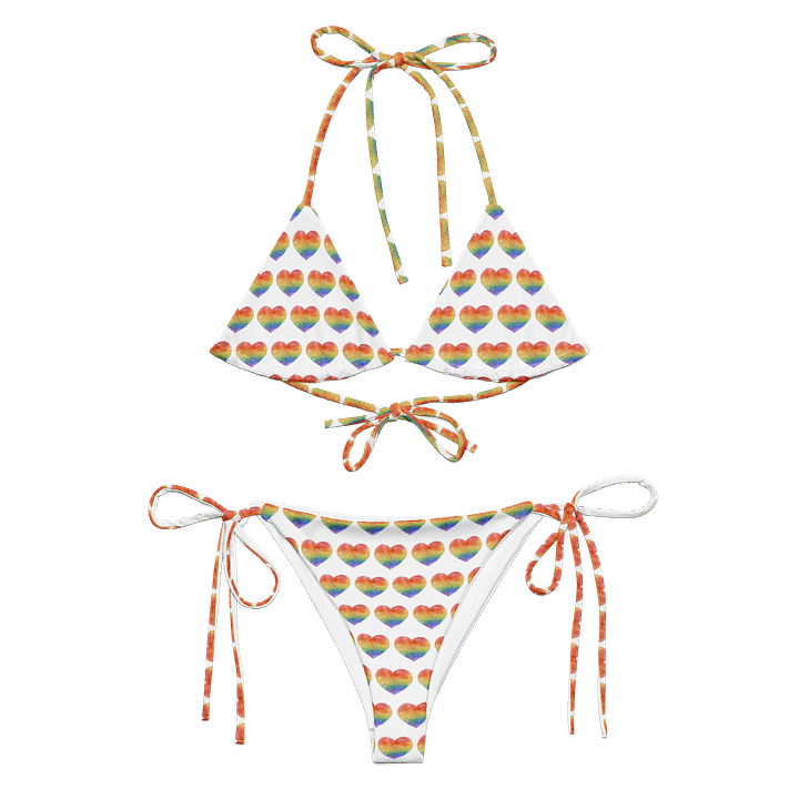 Rainbow Heart String Bikini – Pride Swimwear product image (1)
