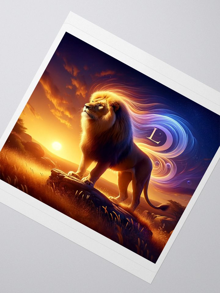 Leo Lion Sunset Vinyl Sticker - Exclusive Design | TDS Music product image (5)