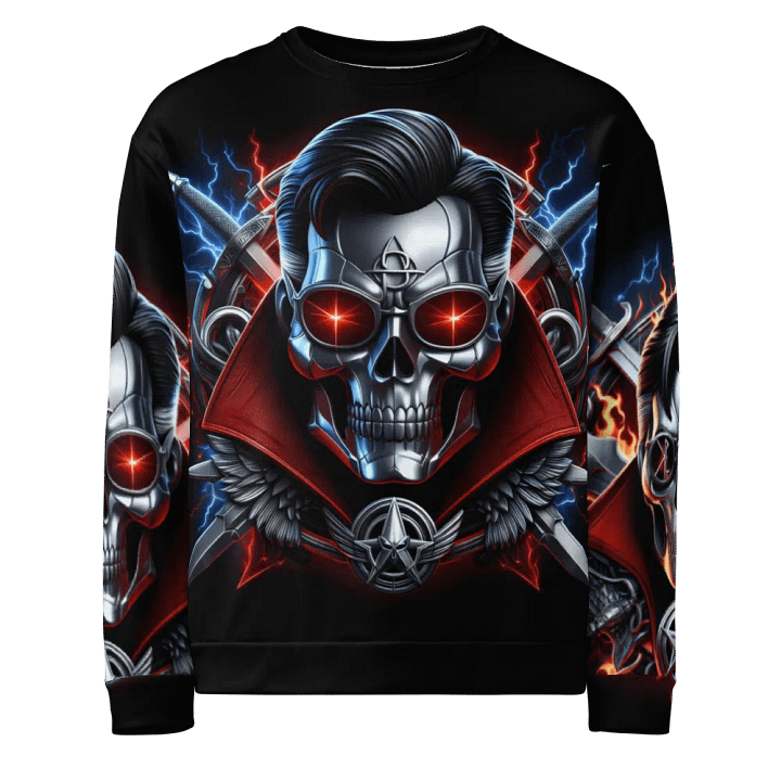 Silver Robot-Skull Face - Unisex Sweatshirt #21 product image (1)