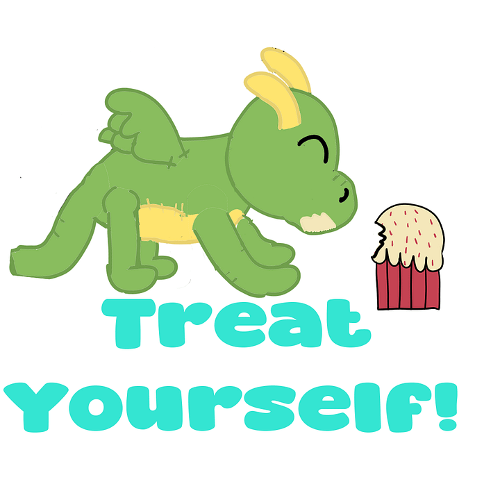 Kym's Dragon Hatchery "Treat Yourself" Kiss Cut Sticker product image (5)