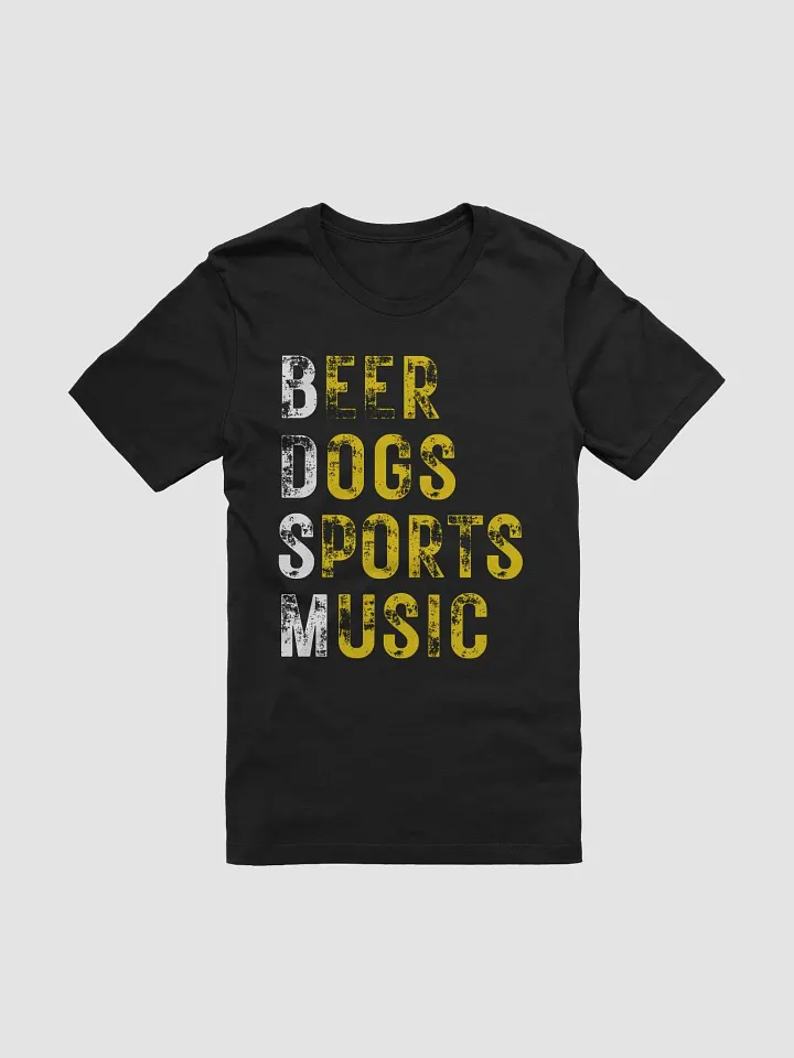 Beer Dogs Sports Music T-Shirt - Funny Gold BDSM Gift Tee product image (1)