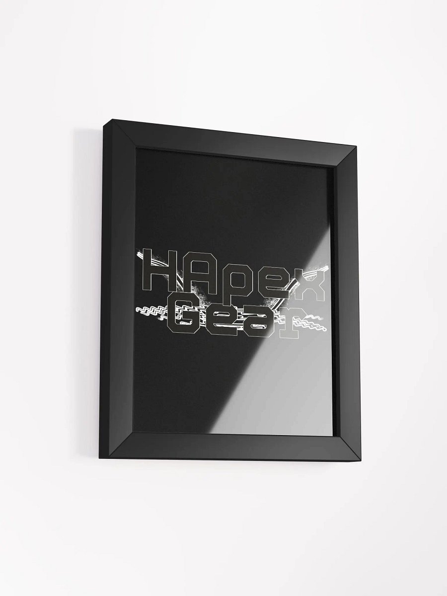 Framed - Black - High-Quality Matte Poster - Black HApex Gear Black Logo product image (2)
