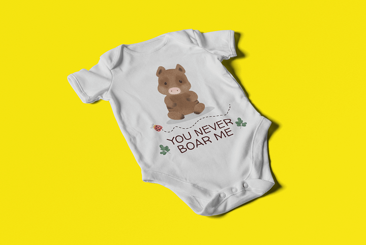 You Never Boar Me - Baby Bodysuit Onesies for Boys and Girls product image (2)