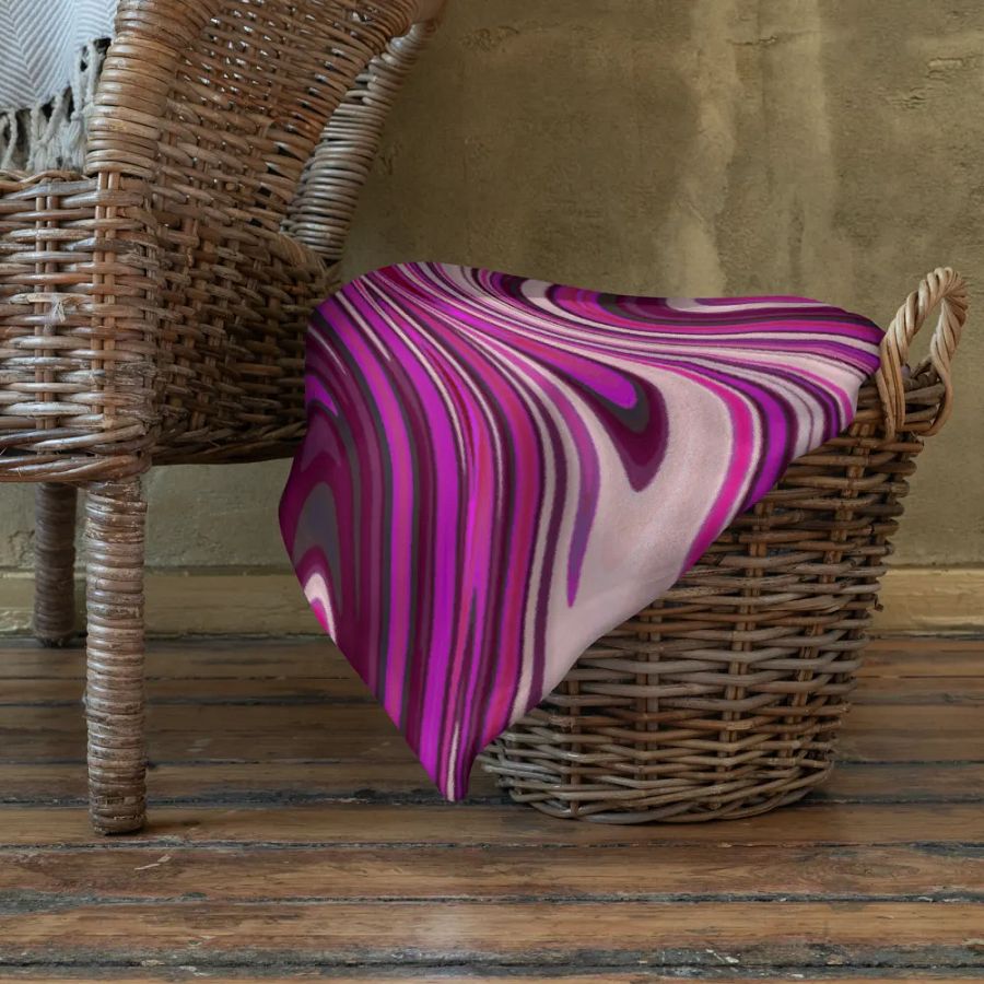 Throw Blanket - Pink and Purple Digital Fluid Art product image (11)