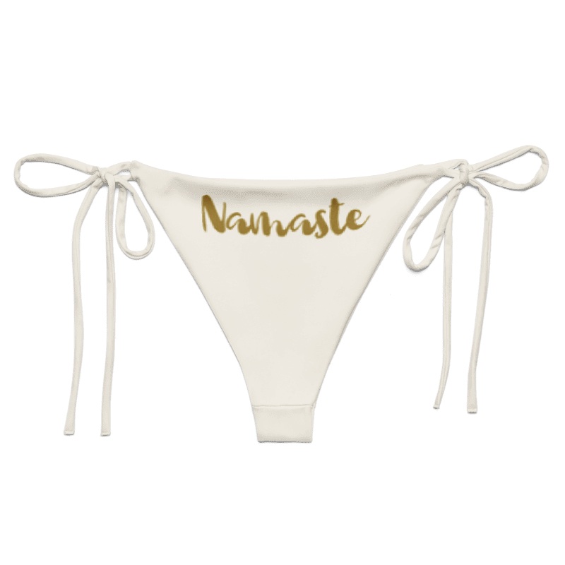 Namaste Cream and Gold String Bikini Bottom product image (1)