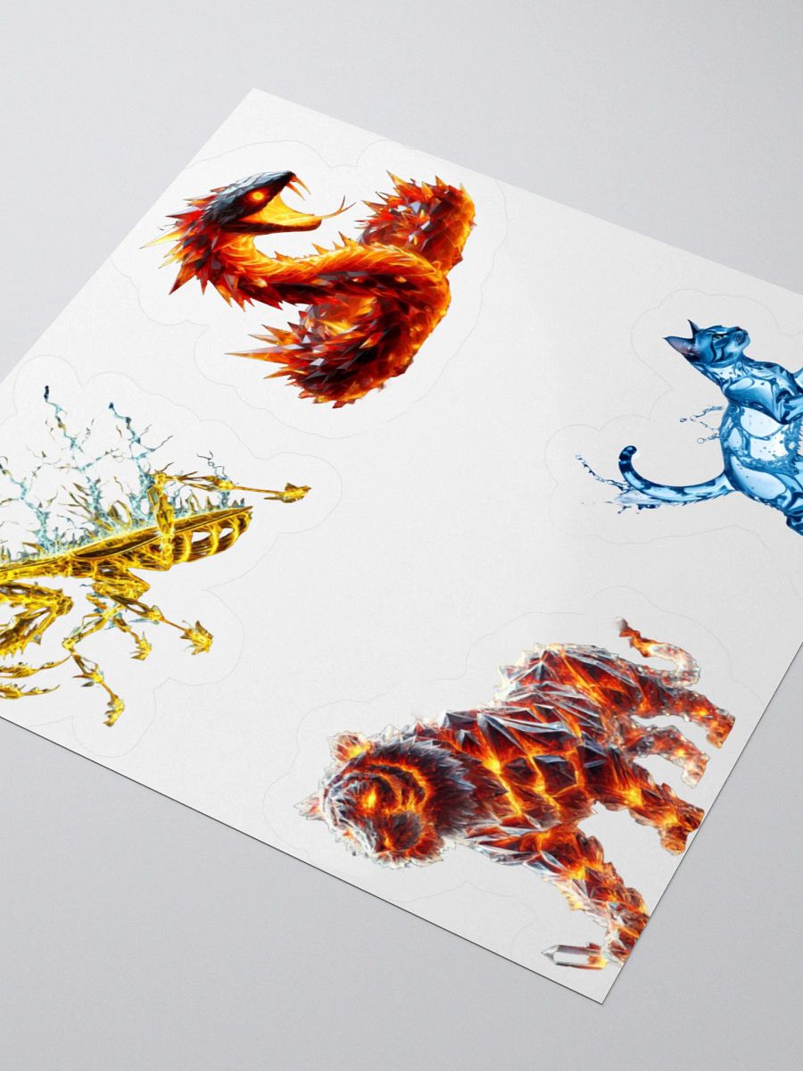 Electric Praying Mantis, Crystallized Fire Snake #1, Water Cat, and Crystallized Fire Tiger product image (5)