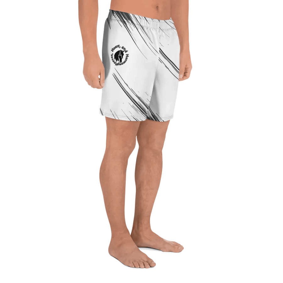 Hooves, Heart, and Harmony,Black and white background filled abstract 82-All-Over Print Athletic Shorts product image (1)