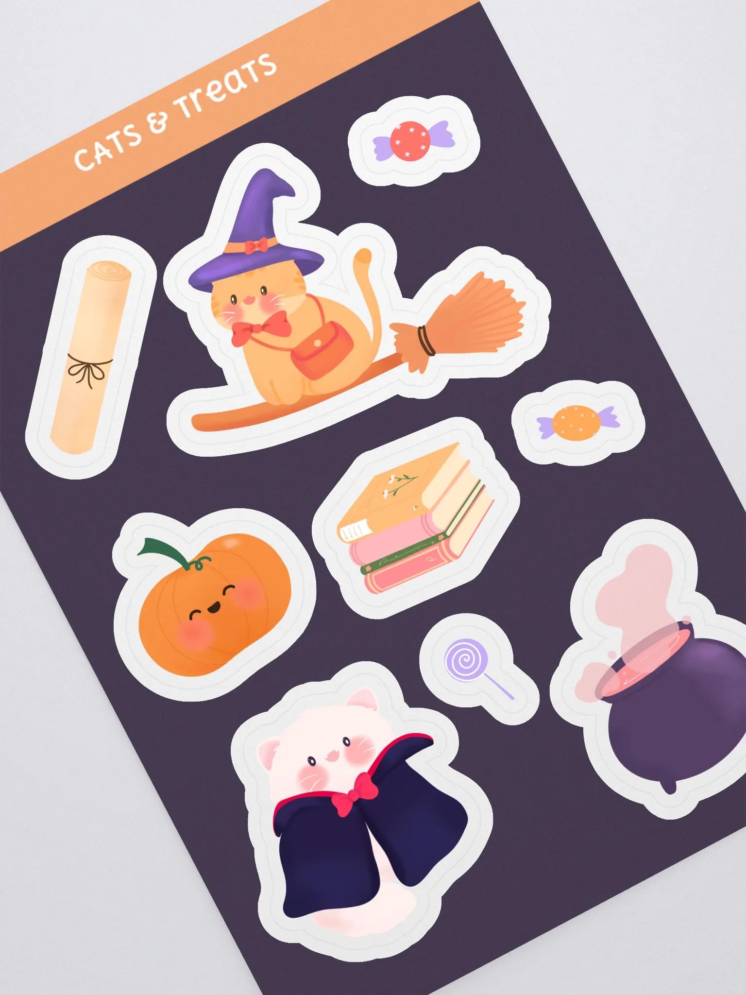 Cats Halloween Sticker Sheet product image (1)