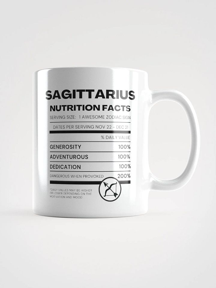 Sagittarius Nutrition Facts Mug product image (2)