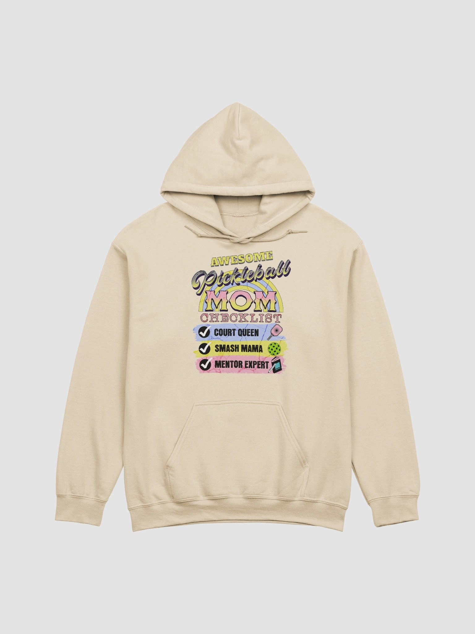 Awesome Pickleball Mom Checklist Hoodie product image (19)