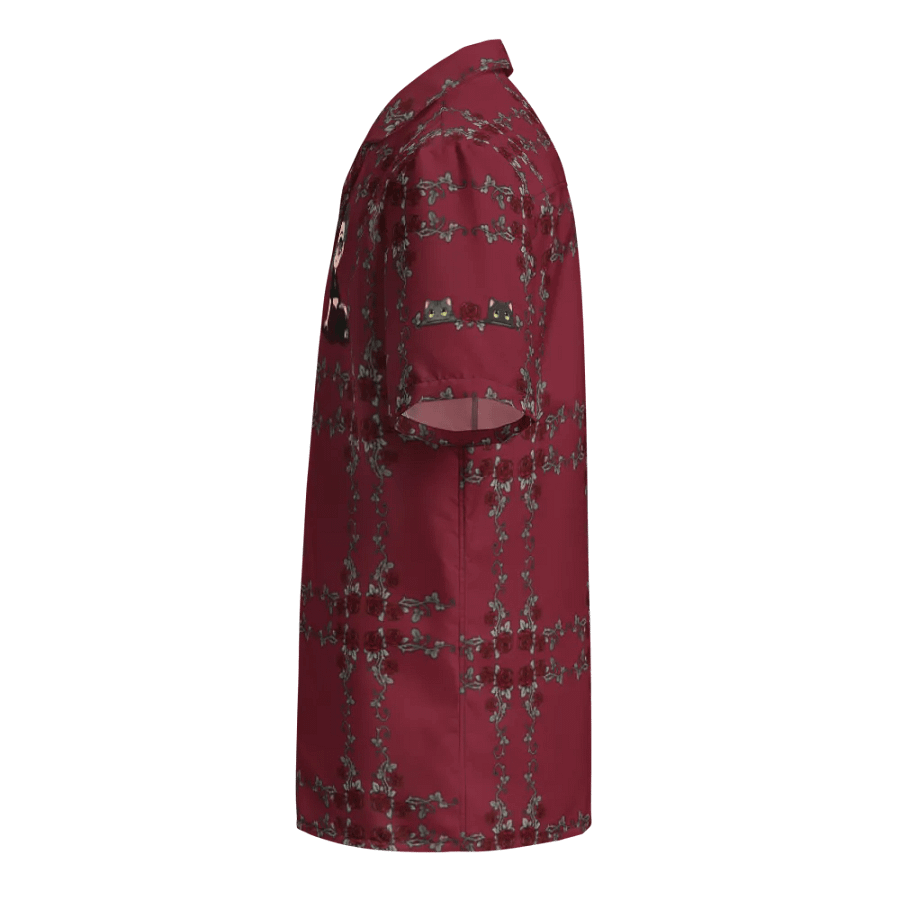 Burgundy Twitch Hawaiian Dress Shirt product image (3)