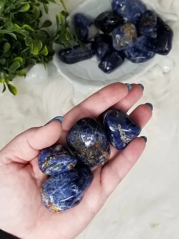 Sodalite Tumbled Pocket Stone – Calm • Clarity • Truth • Intuition product image (2)