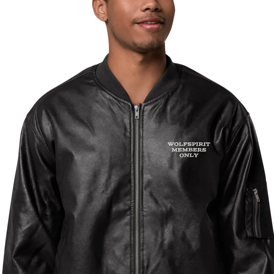 Wolfspirit Members Only Faux Leather Bomber Jacket product image (1)