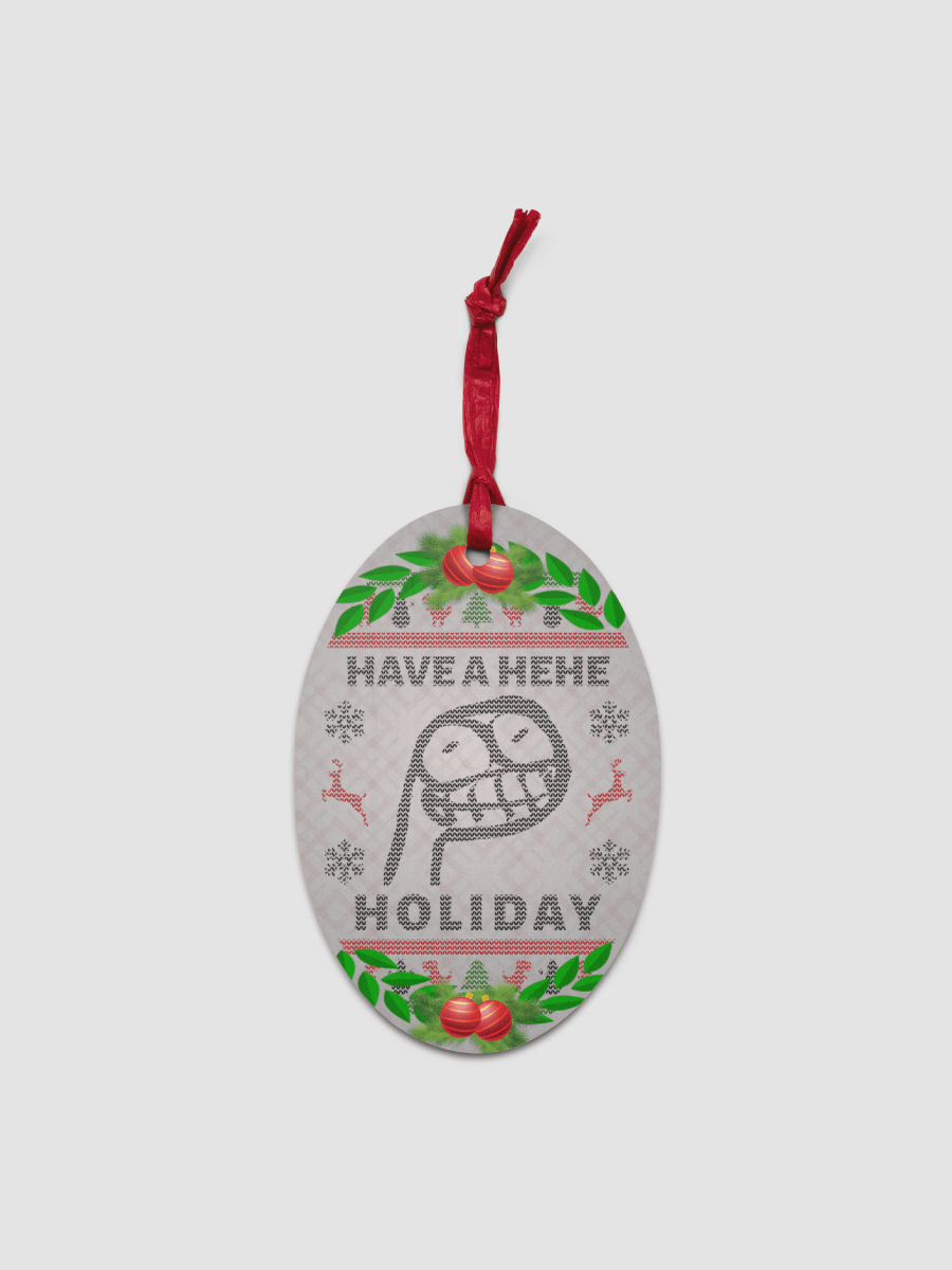 Hehe Holiday Wooden Ornament product image (2)