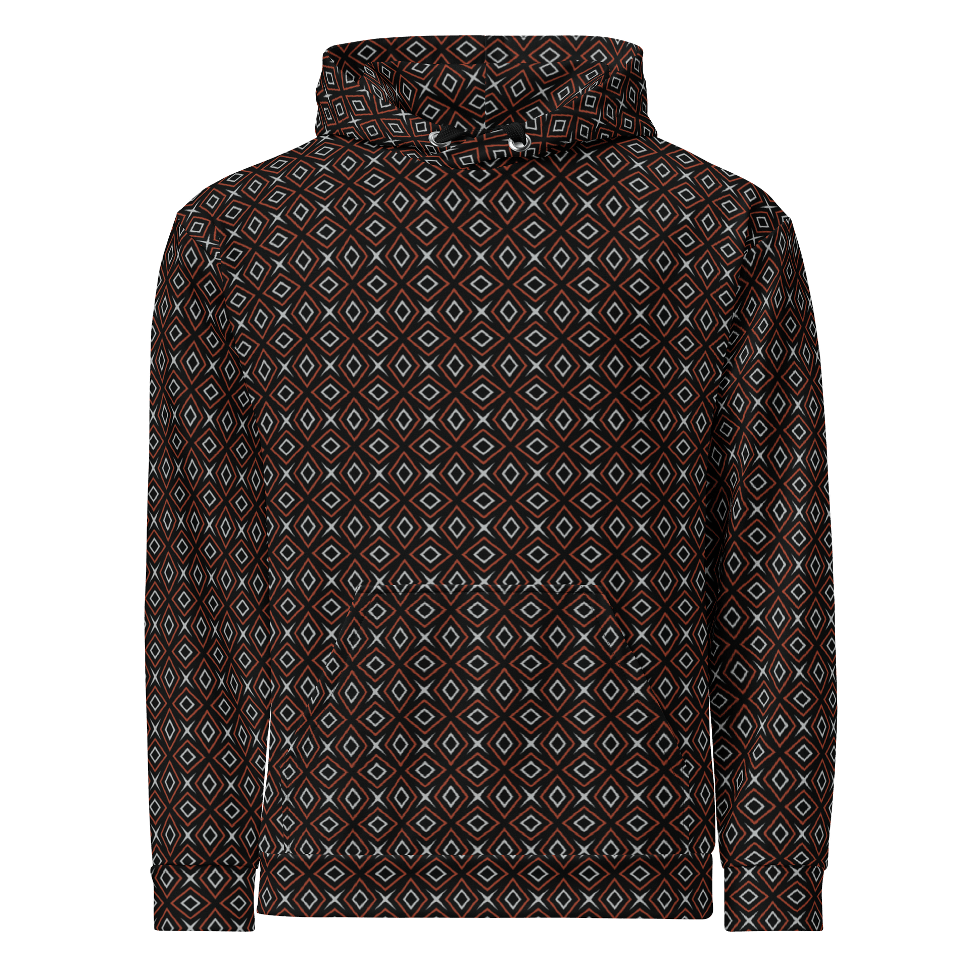 Diamond Dunes Geometric Allover Print Hoodie for Men and Women product image (1)