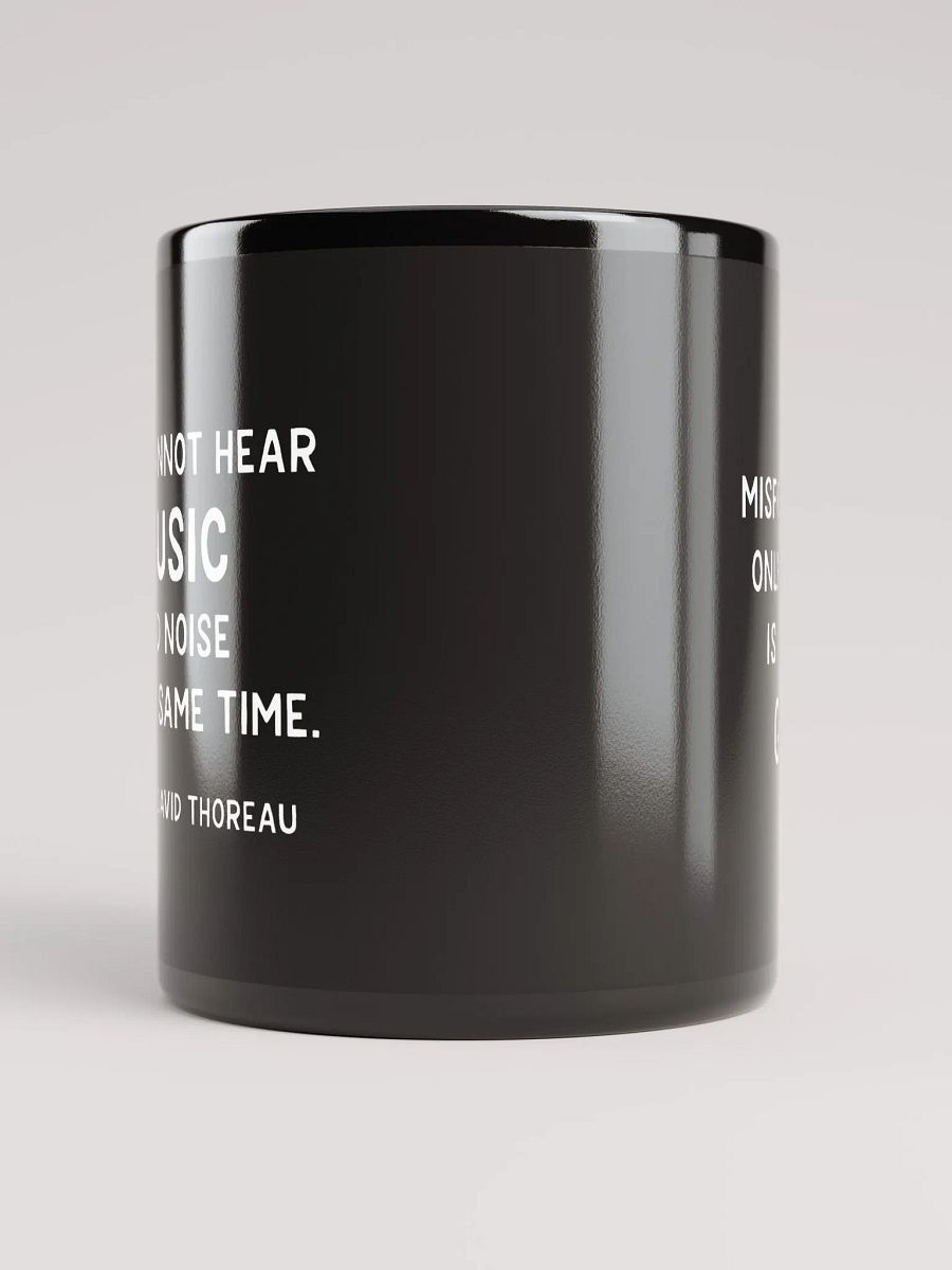 Embrace Your Genius Thoreau Quote Black Coffee Mug product image (6)