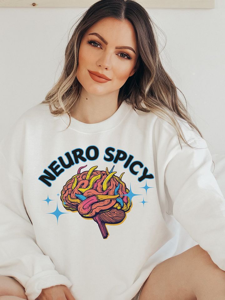 Neuro Spicy Chili Pepper Brain Neurodiverse ADHD Autism Sweatshirt product image (1)