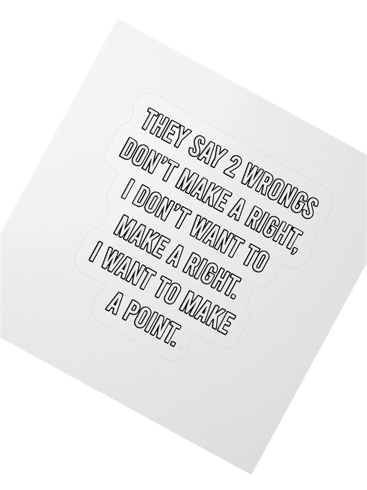 2 Wrongs - Sticker product image (2)