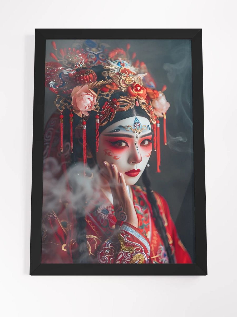 Woman in red traditional costume with elaborate headpiece product image (4)