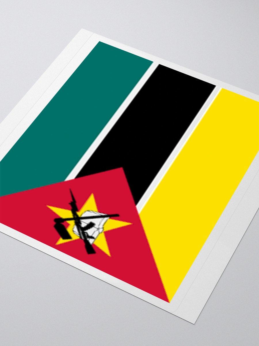 Exclusive Mozambique Flag Kiss-Cut Sticker by TDS Music - Unique Design (3" x 3", 4" x 4", 5.5" x 5.5") product image (7)