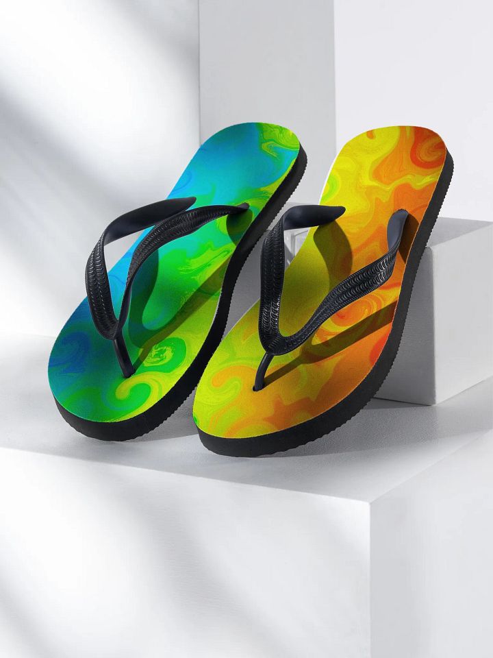 Rainbow swirls flip flops product image (1)