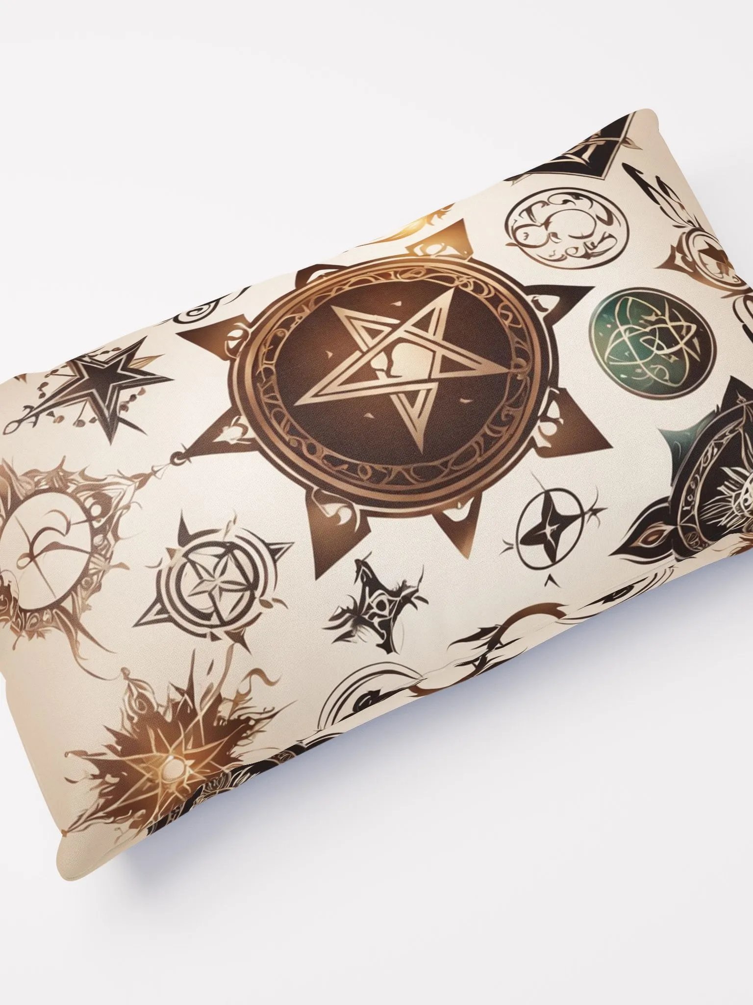 Brown and Gold Symbology Cushion product image (4)