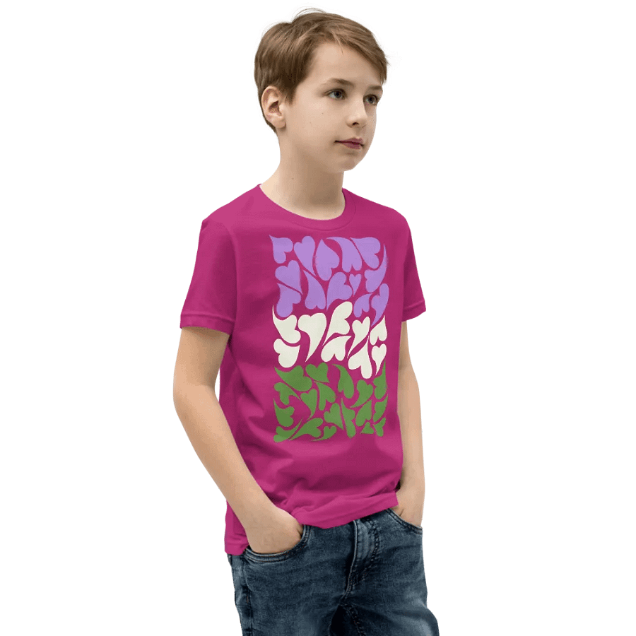 Nestled PRIDE Genderqueer T-shirt (Youth) product image (19)