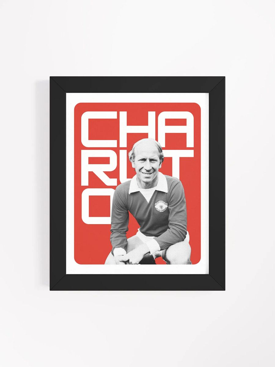 Bobby Charlton BW Manchester United Name Art Framed Print product image (4)