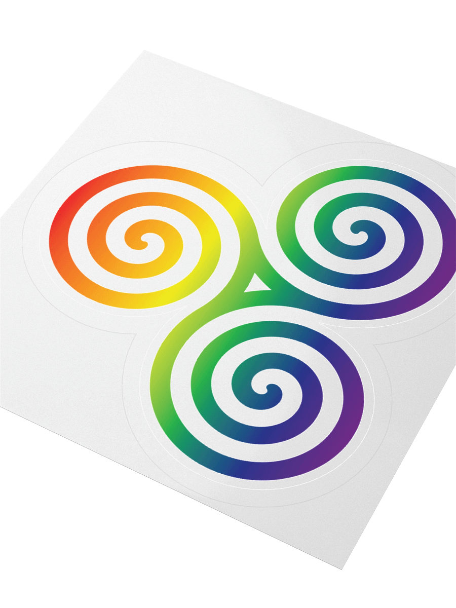 Rainbow Pride Gradient Celtic Triskelion Sticker product image (8)