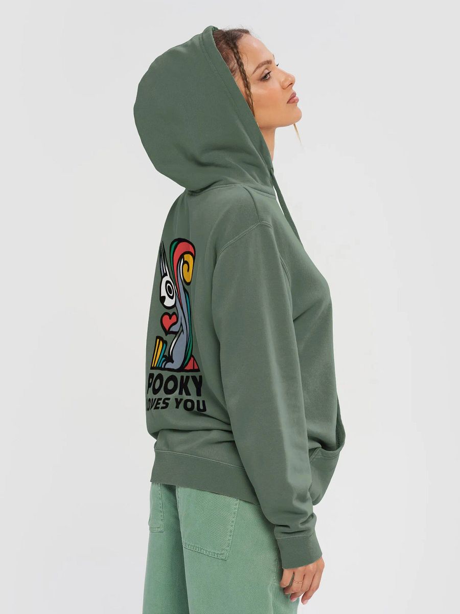 Super Premium Hoodie: (Image on both sides) Pooky Loves You, Stylized Neo Cubism product image (5)