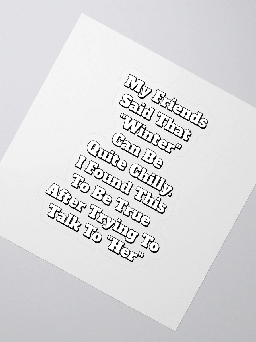 My Friends Said That Winter Can Be Chilly Funny Sticker product image (2)
