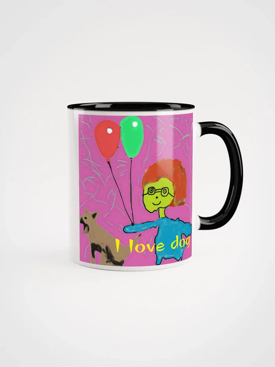 Ceramic Mug with Color Inside : i love dog product image (49)