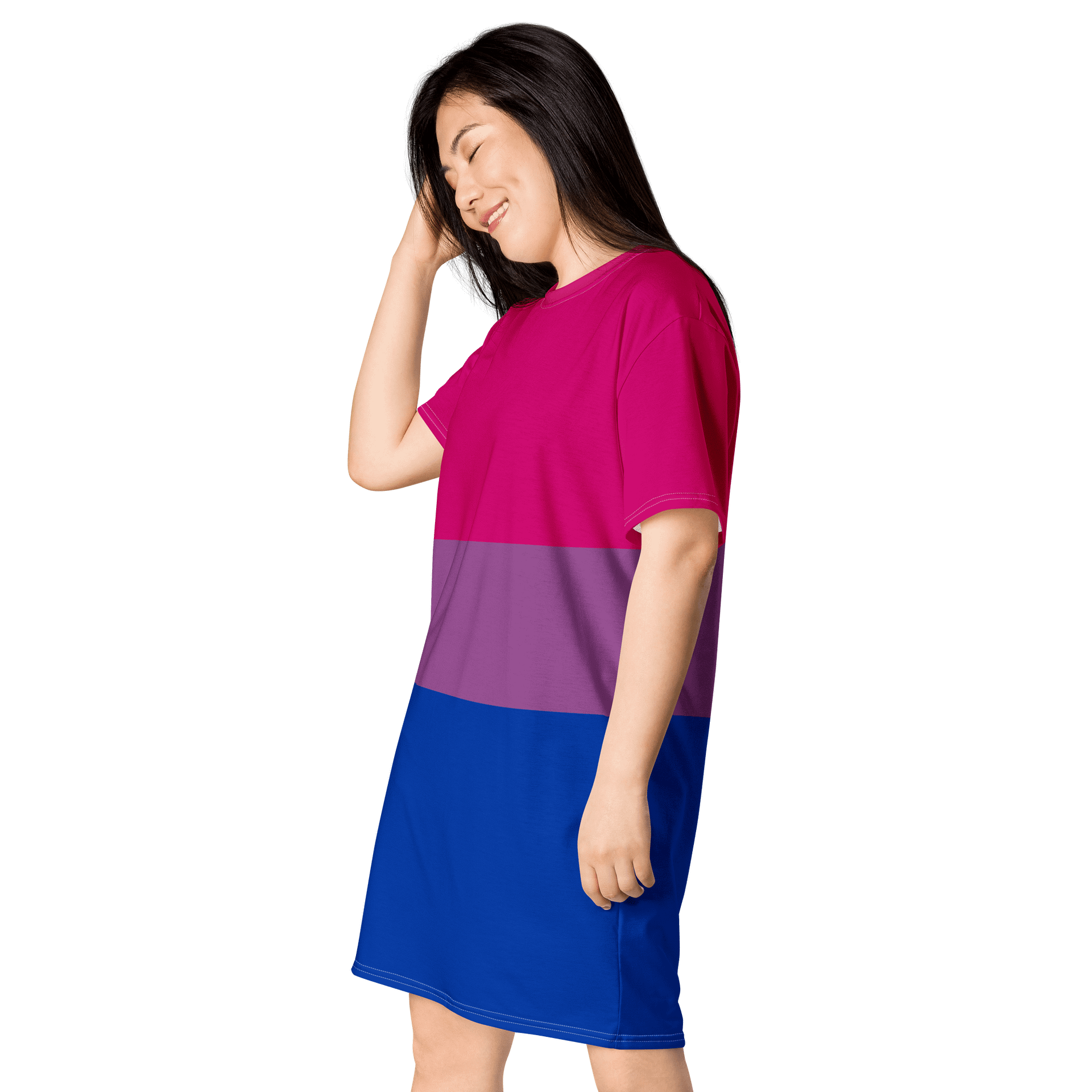 Bisexual Pride Flag T-shirt Dress product image (3)